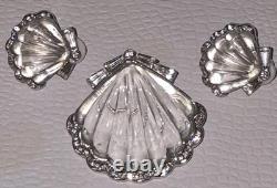 TRIFARI'Alfred Philippe Jelly Belly'Moonshell' Seashell Clip-On Earrings Pin