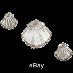 TRIFARI'Alfred Philippe' Jelly Belly'Moonshell' Seashell Pin Clip & Earrings