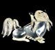 TRIFARI Alfred Philippe Jelly Belly Pekingese Dog Rhinestone Brooch RARE