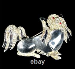 TRIFARI Alfred Philippe Jelly Belly Pekingese Dog Rhinestone Brooch RARE TRIFARI Alfred Philippe Jelly Belly Pekingese Dog Rhinestone Brooch RARE