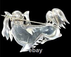 TRIFARI Alfred Philippe Jelly Belly Pekingese Dog Rhinestone Brooch RARE