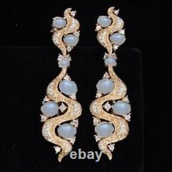 TRIFARI Alfred Philippe'Ondine' Under the Sea Moonstone Clip Earrings and Pin