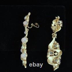 TRIFARI Alfred Philippe'Ondine' Under the Sea Moonstone Clip Earrings and Pin