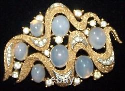TRIFARI Alfred Philippe'Ondine' Under the Sea Moonstone Clip Earrings and Pin