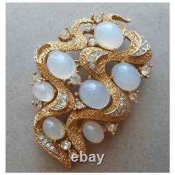 TRIFARI Alfred Philippe'Ondine' Under the Sea Moonstone Clip Earrings and Pin