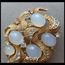 TRIFARI Alfred Philippe'Ondine' Under the Sea Moonstone Clip Earrings and Pin