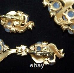 TRIFARI Alfred Philippe'Ondine' Under the Sea Moonstone Clip Earrings and Pin