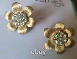 TRIFARI Alfred Philippe PARURE Rare Birthday Earrings. Beautiful Gold Finish