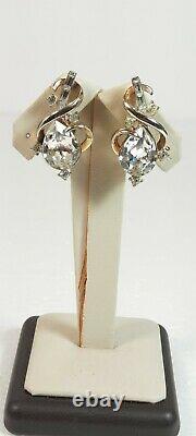 TRIFARI Alfred Philippe PAT PEND 1951 Gem of India Rhinestone Necklace Earrings
