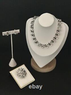 TRIFARI Alfred Philippe Queen of Diamonds Navette SILVER Set Imperfect