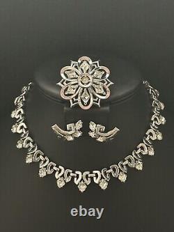 TRIFARI Alfred Philippe Queen of Diamonds Navette SILVER Set Imperfect