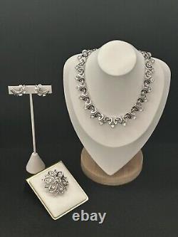 TRIFARI Alfred Philippe Queen of Diamonds Navette SILVER Set Imperfect