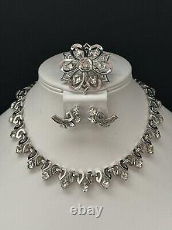 TRIFARI Alfred Philippe Queen of Diamonds Navette SILVER Set Imperfect