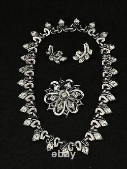 TRIFARI Alfred Philippe Queen of Diamonds Navette SILVER Set Imperfect