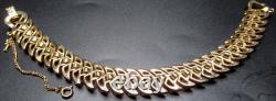 TRIFARI Alfred Philippe Red Invisibly Set Waffle Rhinestone Vintage Bracelet