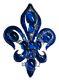 TRIFARI Alfred Philippe Royal Blue L'Orient Brooch-Fleur de lis