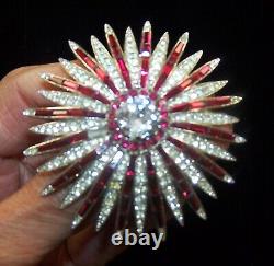 TRIFARI Alfred Philippe Ruby and Pave Diamante'Starflight Fireworks' Large Pin