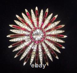 TRIFARI Alfred Philippe Ruby and Pave Diamante'Starflight Fireworks' Large Pin