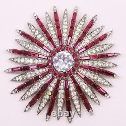 TRIFARI Alfred Philippe Ruby and Pave Diamante'Starflight Fireworks' Large Pin