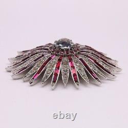 TRIFARI Alfred Philippe Ruby and Pave Diamante'Starflight Fireworks' Large Pin