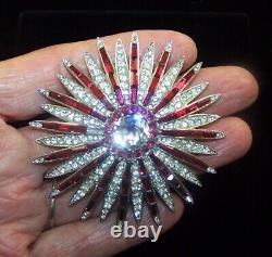 TRIFARI Alfred Philippe Ruby and Pave Diamante'Starflight Fireworks' Large Pin