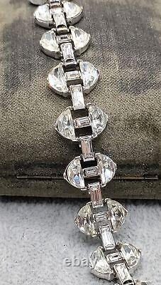 TRIFARI Alfred Philippe Rue De La Paix Clear Demi lune and Baguette Bracelet
