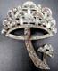 TRIFARI Alfred Philippe Rue De La Paix Demilune Rhinestone Mushroom Pin Brooch