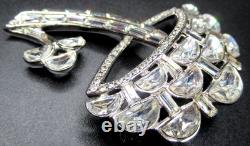 TRIFARI Alfred Philippe Rue De La Paix Demilune Rhinestone Mushroom Pin Brooch