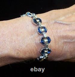 TRIFARI Alfred Philippe'Rue De La Paix' Sapphire Demilune and Baguette Bracelet