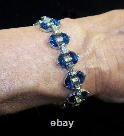 TRIFARI Alfred Philippe'Rue De La Paix' Sapphire Demilune and Baguette Bracelet