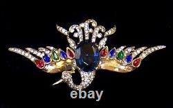 TRIFARI'Alfred Philippe' STERLING Bejeweled'Firebird' Pin