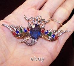 TRIFARI'Alfred Philippe' STERLING Bejeweled'Firebird' Pin