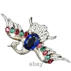 TRIFARI'Alfred Philippe' STERLING Bejeweled'Firebird' Pin