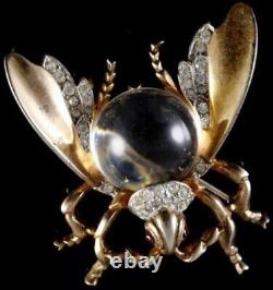 TRIFARI Alfred Philippe STERLING Big, Medium & Small Lucite Jelly Belly Fly Pins