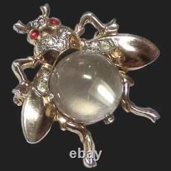 TRIFARI'Alfred Philippe' STERLING Small Lucite'Jelly Belly' Fly Pin