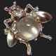 TRIFARI'Alfred Philippe' STERLING Small Lucite'Jelly Belly' Fly Pin