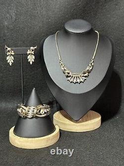 TRIFARI Alfred Philippe Set Coronet Gold Marquise Navette Parure Book
