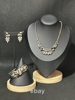 TRIFARI Alfred Philippe Set Coronet Gold Marquise Navette Parure Book