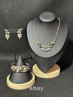 TRIFARI Alfred Philippe Set Coronet Gold Marquise Navette Parure Book