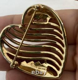 TRIFARI Alfred Philippe Set Royal Ransom Open Work Heart Goldtone 1953