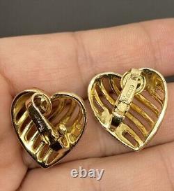 TRIFARI Alfred Philippe Set Royal Ransom Open Work Heart Goldtone 1953