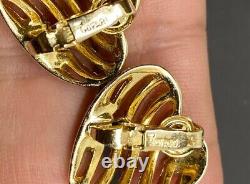 TRIFARI Alfred Philippe Set Royal Ransom Open Work Heart Goldtone 1953