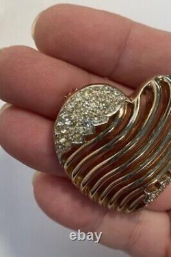 TRIFARI Alfred Philippe Set Royal Ransom Open Work Heart Goldtone 1953