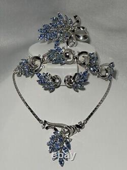 TRIFARI Alfred Philippe Set Spring Fantasy Silver BLUE Marquise Book