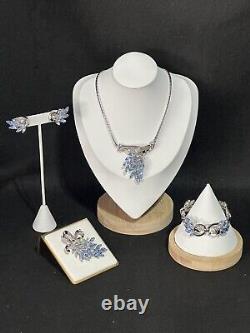 TRIFARI Alfred Philippe Set Spring Fantasy Silver BLUE Marquise Book