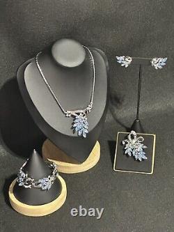 TRIFARI Alfred Philippe Set Spring Fantasy Silver BLUE Marquise Book