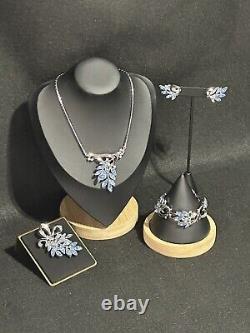 TRIFARI Alfred Philippe Set Spring Fantasy Silver BLUE Marquise Book