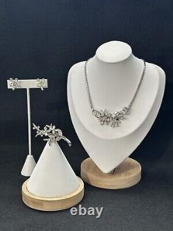 TRIFARI Alfred Philippe Set Star Flower Silver Teardrop Full-Parure Book