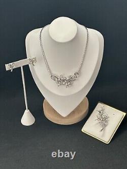 TRIFARI Alfred Philippe Set Star Flower Silver Teardrop Full-Parure Book