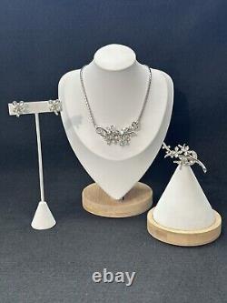 TRIFARI Alfred Philippe Set Star Flower Silver Teardrop Full-Parure Book